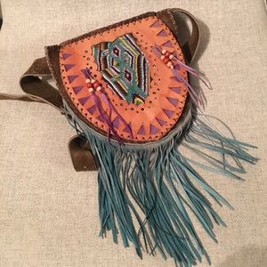 NWOT Suede & Leather Guatemalan Fanny Pack